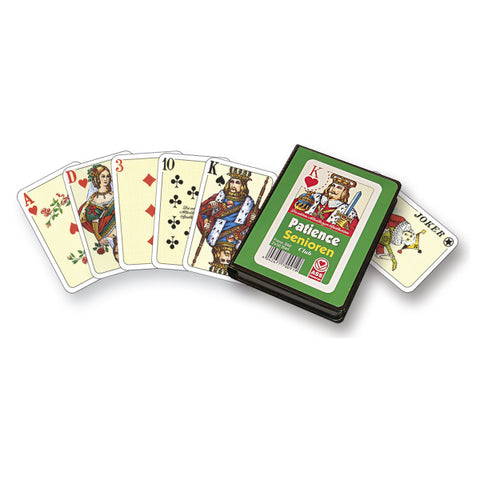Patience Senioren extra grosse Eckzeichen, 2x55 Karten, 44x68 mm