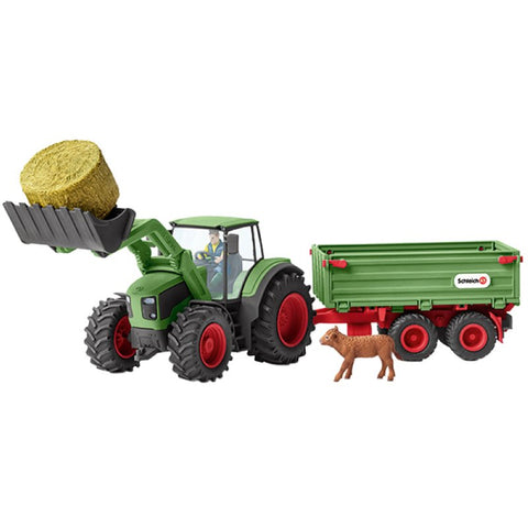 Traktor mit Anhänger 60x15x44cm