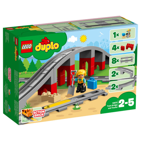 10872 Eisenbahnbrücke und Schienen Lego Duplo, 26 Teile, ab 2 Jahren