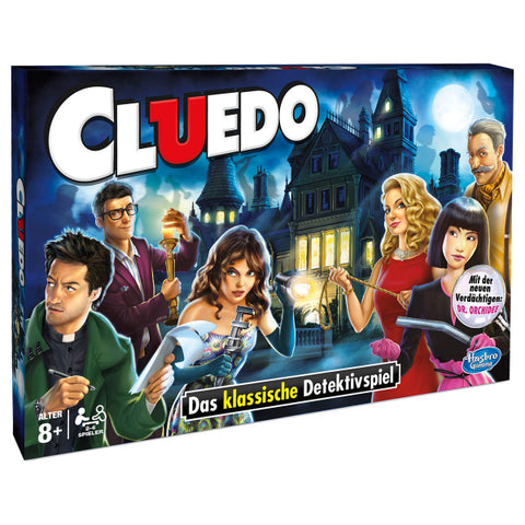 Cluedo, d ab 8 Jahren, 2-6 Spieler, das clevere Detektivspiel