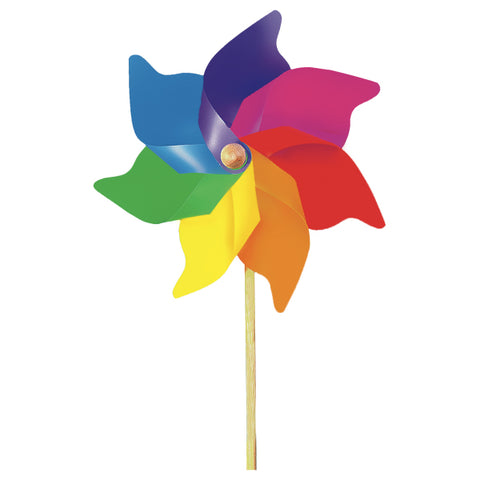 Windrad Blume Jumbo ø 45 cm, Kunststoff, mit Holzstab L: 110 cm